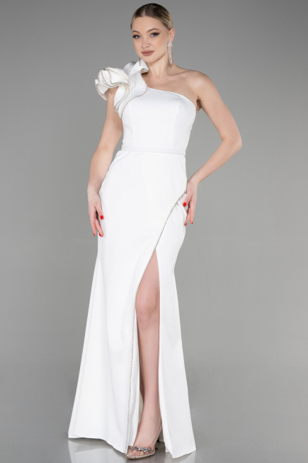 Robe de Soirée Longue Blanc ABU3605