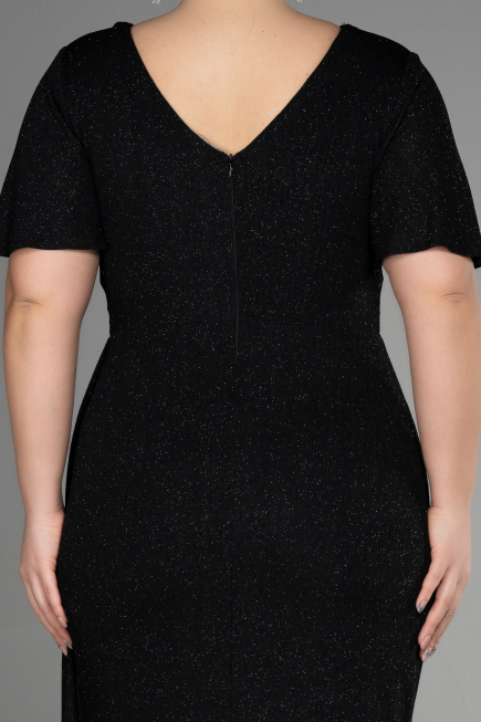 Robe Grande Taille Longue Noir ABU3645