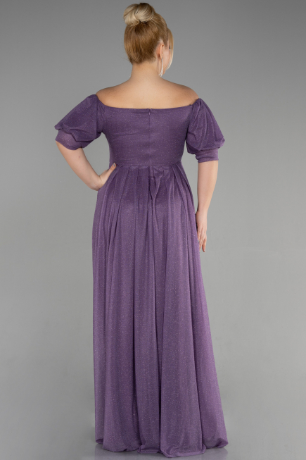 Robe de Soirée Grande Taille Longue Lavande ABU3615