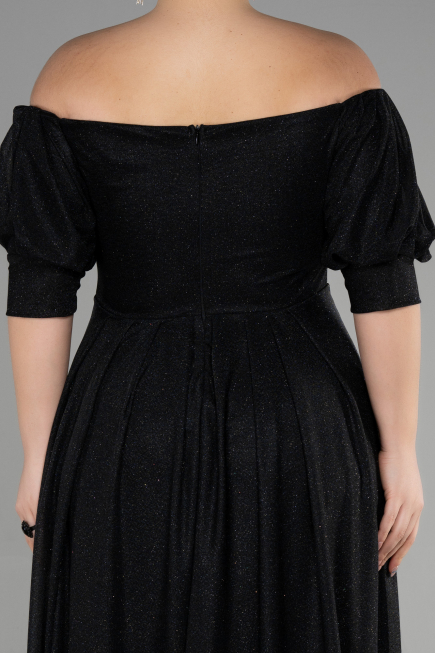 Robe de Soirée Grande Taille Longue Noir ABU3615
