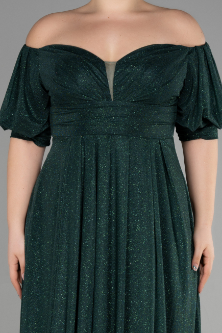 Robe de Soirée Grande Taille Longue Émeraude ABU3615