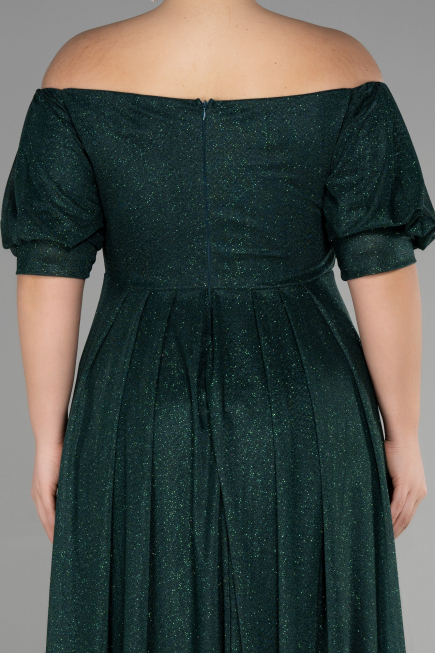 Robe de Soirée Grande Taille Longue Émeraude ABU3615