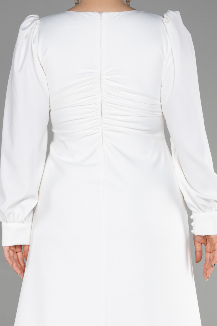 Robe de Soirée Grande Taille Longue Blanc ABU3647