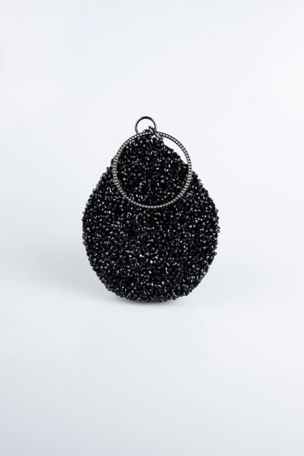 Sac de Soirée Luxe Pierreux Noir SH833