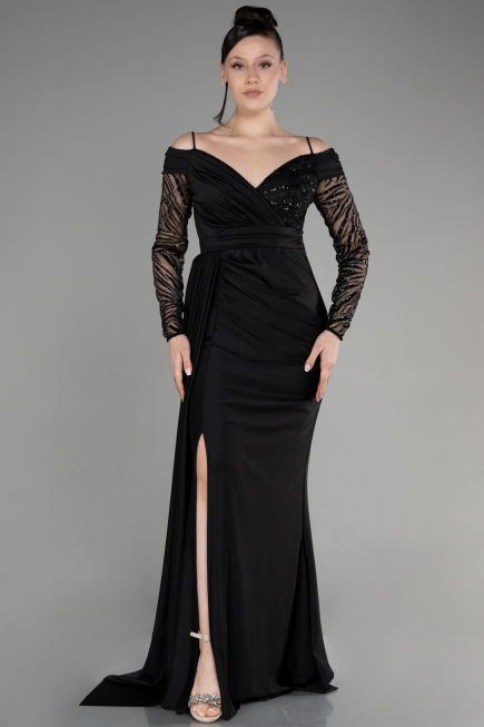Robe de Soirée Longue Noir ABU3656