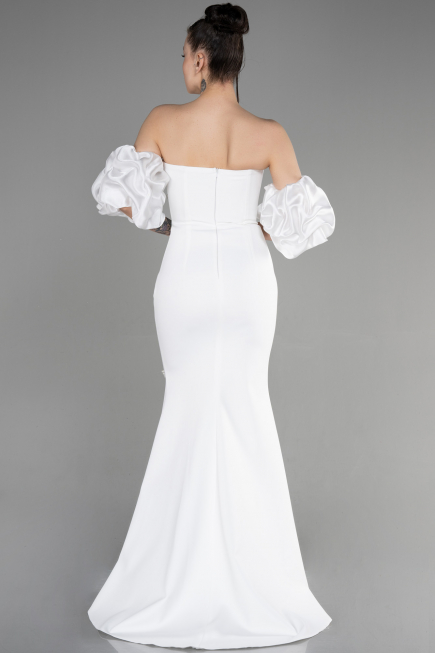 Robe de Soirée Longue Blanc ABU3659