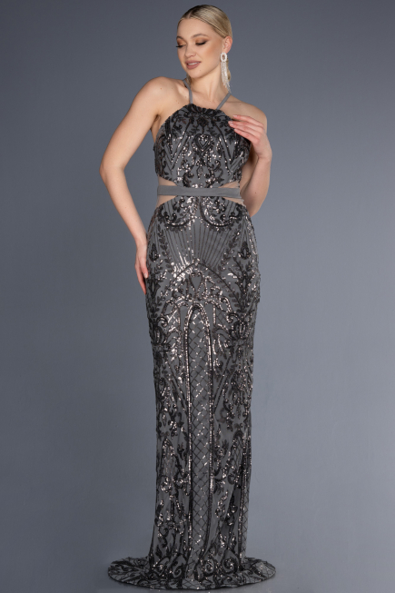 Robe Queue de Poisson Longue Anthracite ABU3670
