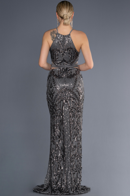 Robe Queue de Poisson Longue Anthracite ABU3670