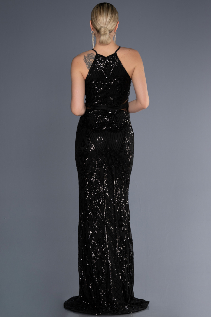 Robe Queue de Poisson Longue Noir ABU3670