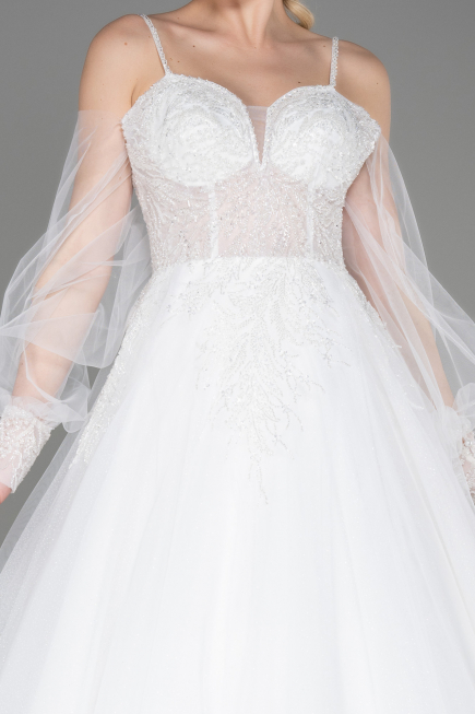 Robes de Mariage Longue Blanc ABU3704