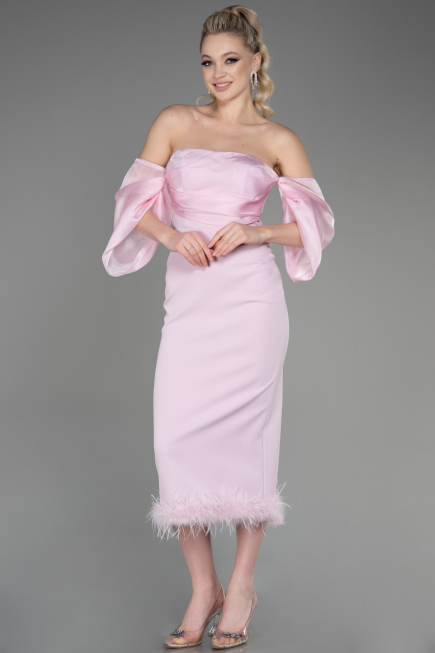 Robe de Cérémonie Midi Poudre ABK1796