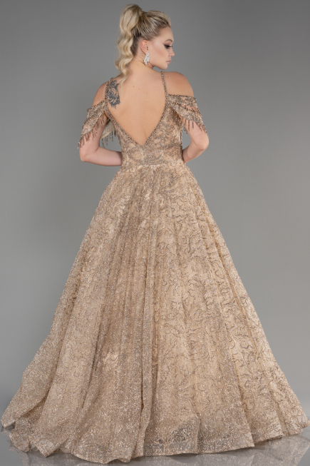 Robe de Soirée Longue Or ABU3708