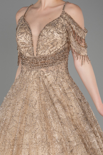 Robe de Soirée Longue Or ABU3708