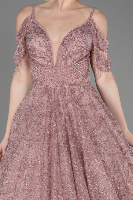 Robe de Soirée Longue Poudre ABU3708