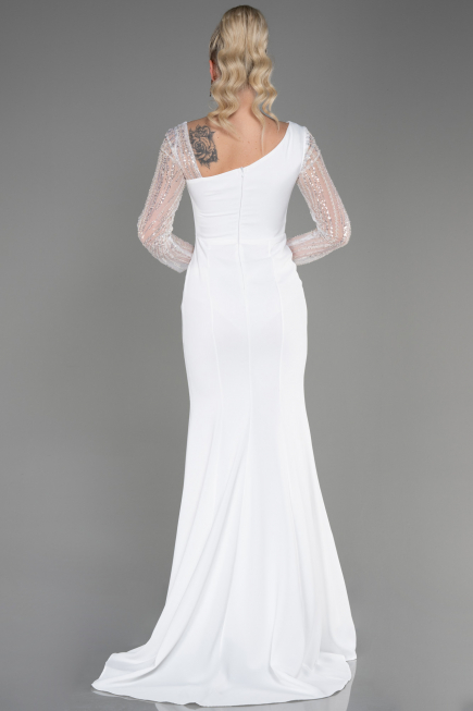 Robe de Soirée Longue Blanc ABU3712