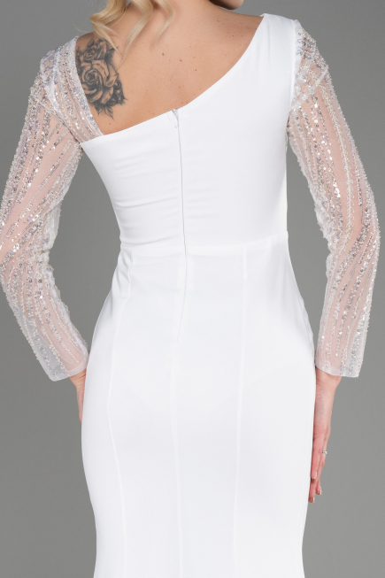 Robe de Soirée Longue Blanc ABU3712