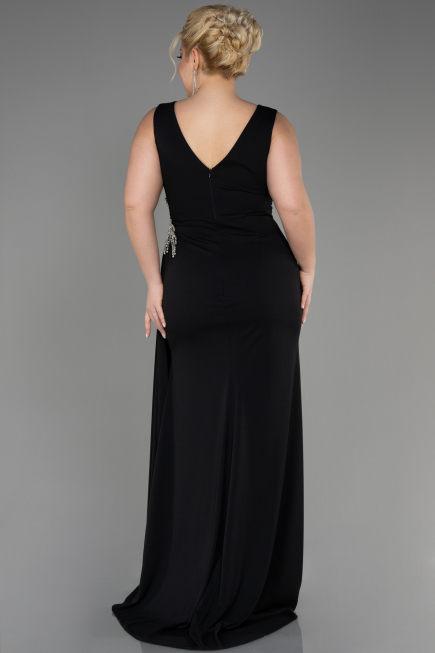 Robe de Soirée Grande Taille Longue Noir ABU2934