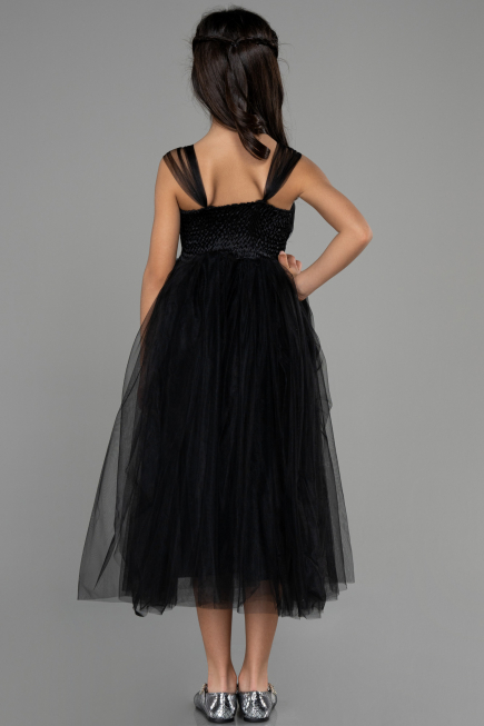 Robe De Soirée Enfants Longue Noir ABU3031