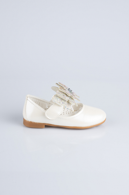 Chaussure D’enfant Cuir Verni Blanc MJ4001
