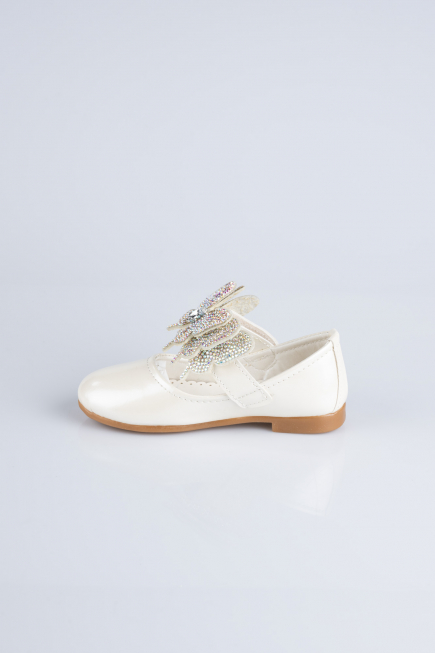 Chaussure D’enfant Cuir Verni Blanc MJ4001
