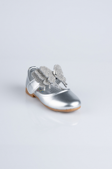 Chaussure D’enfant Cuir Verni Argent MJ4001