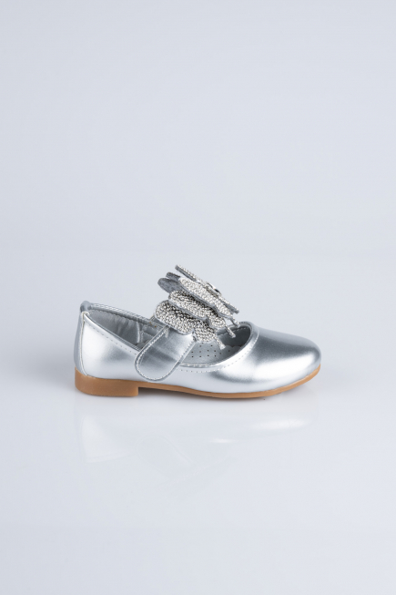 Chaussure D’enfant Cuir Verni Argent MJ4001