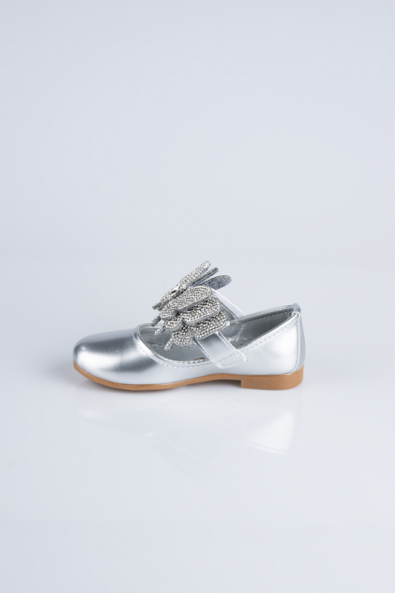 Chaussure D’enfant Cuir Verni Argent MJ4001