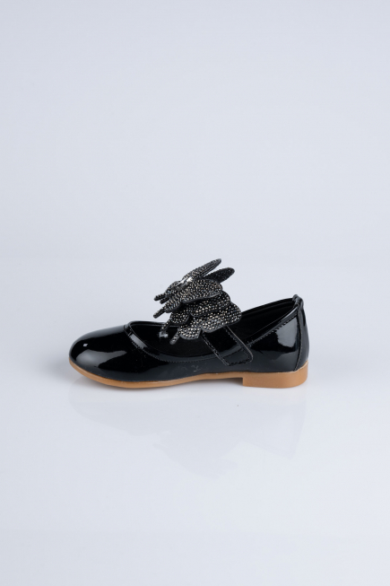 Chaussure D’enfant Cuir Verni Noir MJ4001