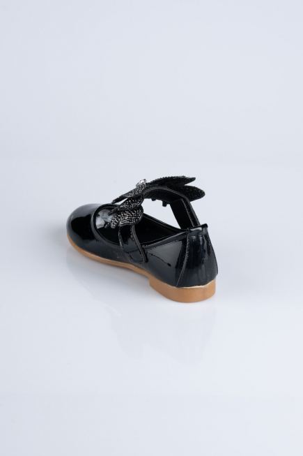 Chaussure D’enfant Cuir Verni Noir MJ4001