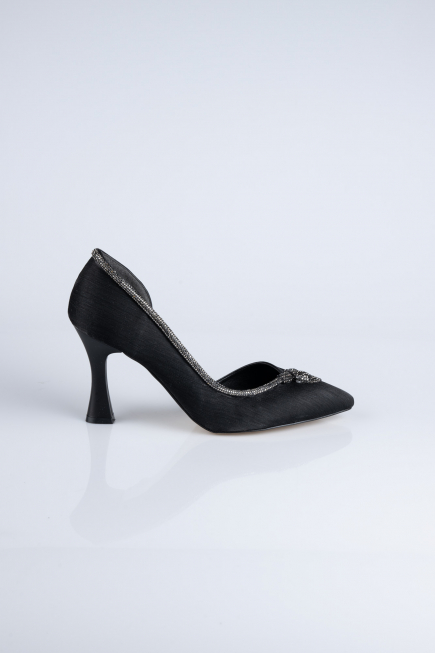 Stiletto Satin Noir MJ8008