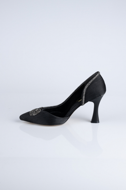 Stiletto Satin Noir MJ8008