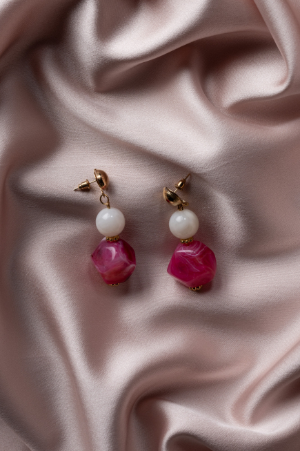 Boucle d'Oreille Fushia UK903
