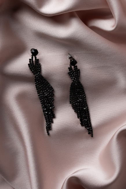 Boucle d'Oreille Noir UK905