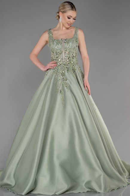 Robe Haute Couture Longue Menthe ABU3745