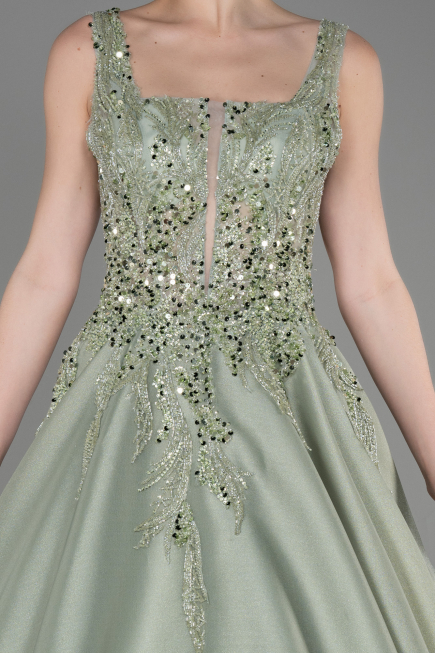 Robe Haute Couture Longue Menthe ABU3745