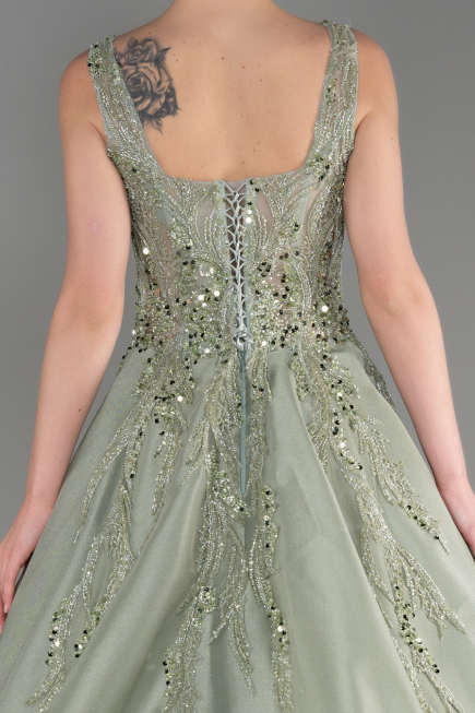 Robe Haute Couture Longue Menthe ABU3745