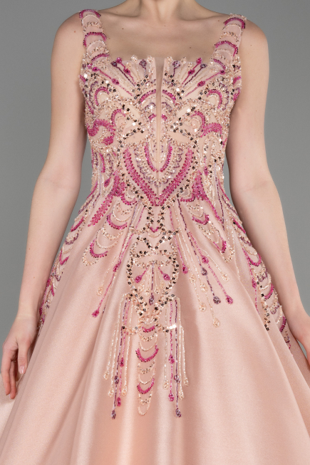 Robe de Fiançailles Design Personnalisé Longue Poudre ABU3746
