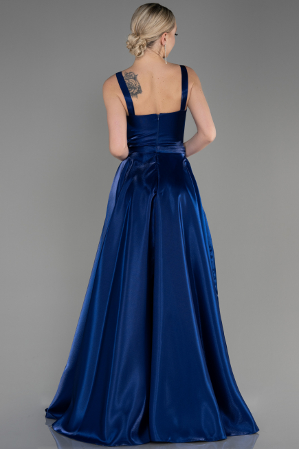 Robe de Soirée Longue Bleu Marine ABU3751