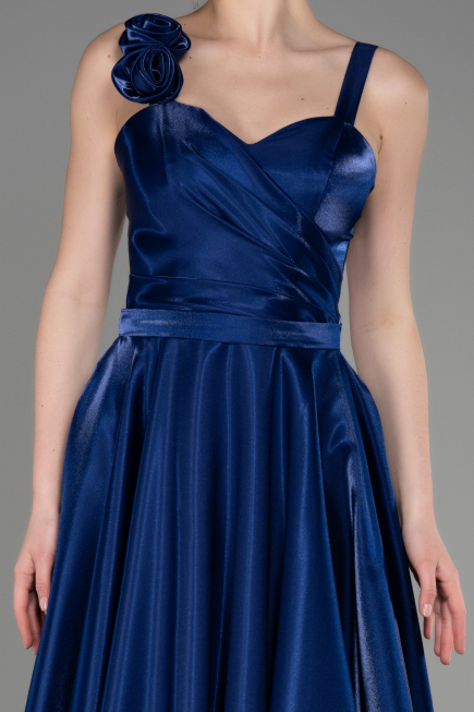 Robe de Soirée Longue Bleu Marine ABU3751