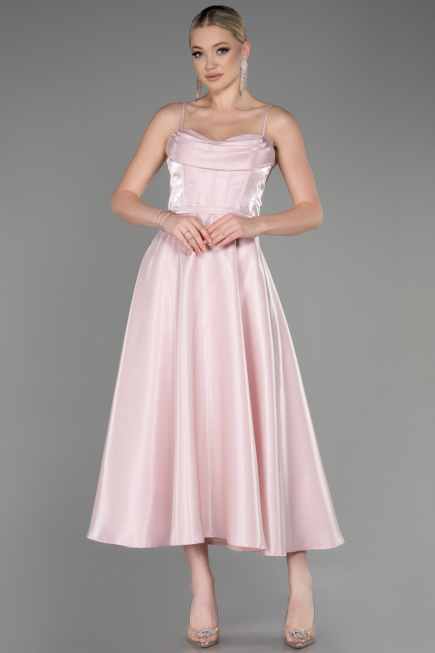 Tenue de Soirée Midi Satin Poudre ABK2011