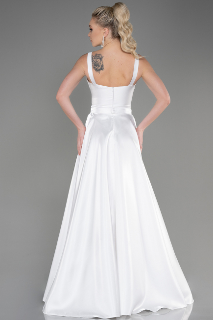 Robe de Soirée Longue Blanc ABU3751