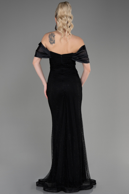 Robe Queue de Poisson Longue File Noir ABU3769