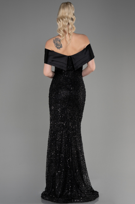 Robe Queue de Poisson Longue Noir ABU3770