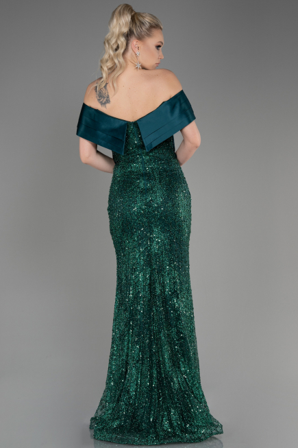 Robe Queue de Poisson Longue Émeraude ABU3770