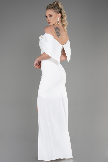 Robe de Soirée Longue Blanc ABU3775