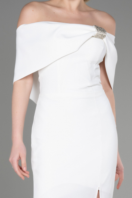 Robe de Soirée Longue Blanc ABU3775
