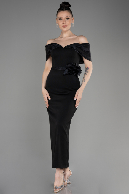Robe de Soirée Midi Noir ABK2014