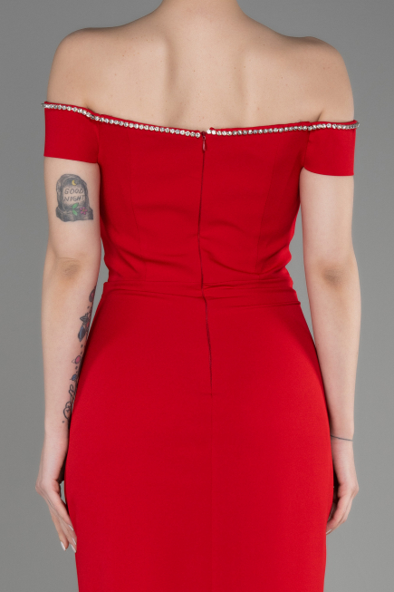 Robe de Soirée Longue Rouge ABU3781