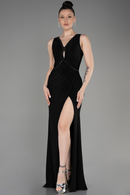 Robe Queue de Poisson Longue Noir ABU3782