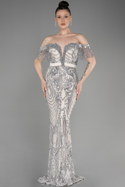 Robe De Fiançailles Grande Taille Longue Vison ABU3785